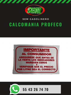 CALCOMANIA PROFECO