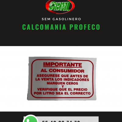 CALCOMANIA PROFECO