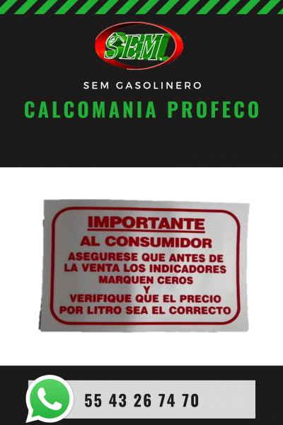 CALCOMANIA PROFECO