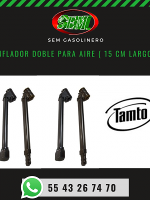 INFLADOR DOBLE PARA AIRE ( 15 CM LARGO )