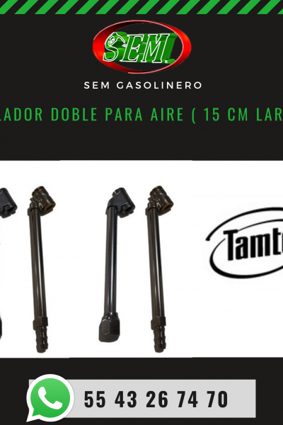 INFLADOR DOBLE PARA AIRE ( 15 CM LARGO )