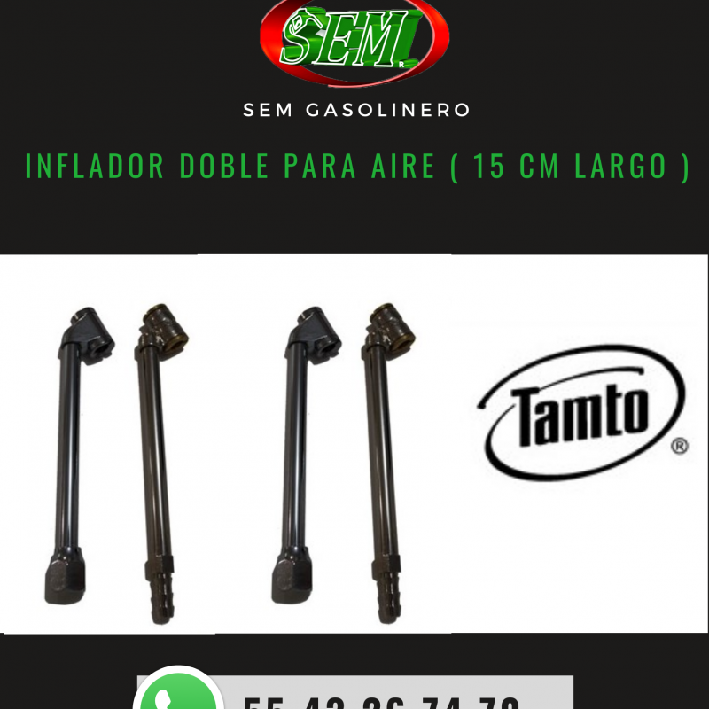 INFLADOR DOBLE PARA AIRE ( 15 CM LARGO )