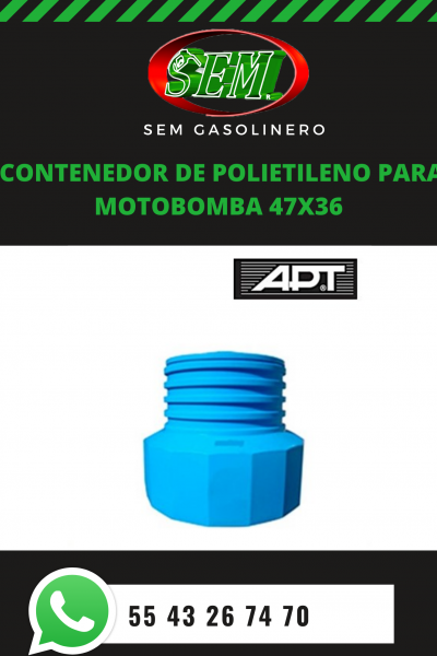 CONTENEDOR DE POLIETILENO PARA MOTOBOMBA 47X36