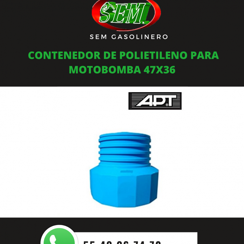 CONTENEDOR DE POLIETILENO PARA MOTOBOMBA 47X36