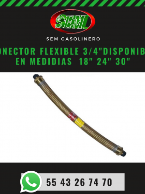 CONECTOR FLEXIBLE 3/4