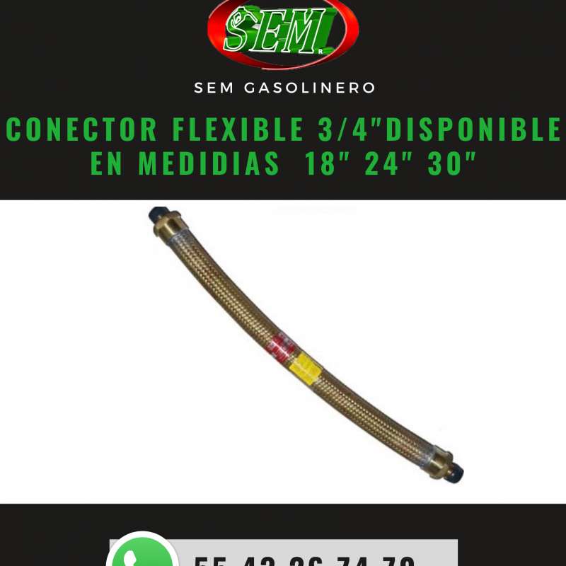 CONECTOR FLEXIBLE 3/4