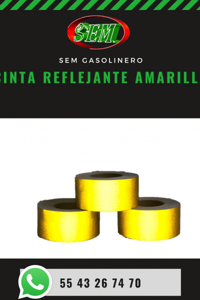 CINTA REFLEJANTE AMARILLA