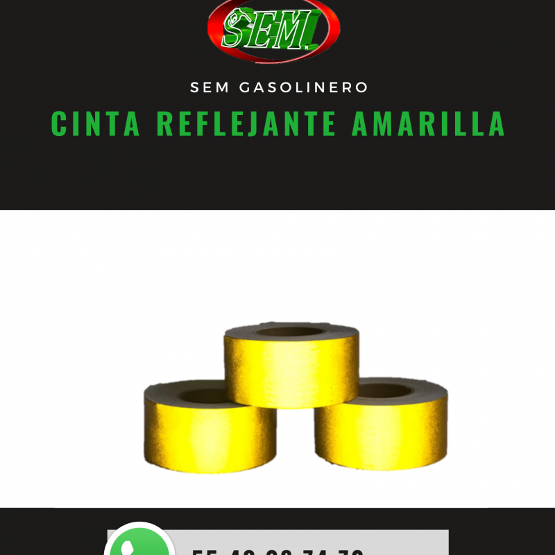 CINTA REFLEJANTE AMARILLA