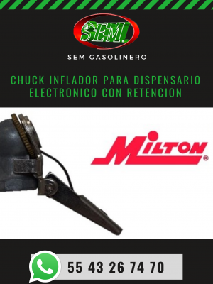 CHUCK INFLADOR PARA DISPENSARIO ELECTRONICO CON RETENCION