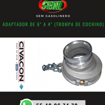 ADAPTADOR DE 6_ A 4_ (TROMPA DE COCHINO)