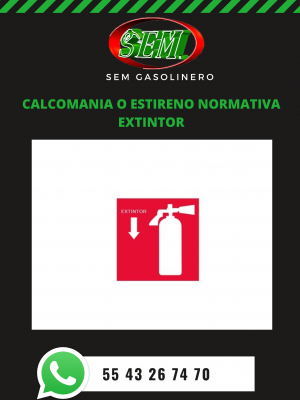 CALCOMANIA O ESTIRENO EXTINTOR