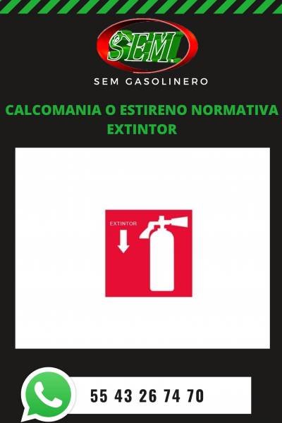 CALCOMANIA O ESTIRENO EXTINTOR