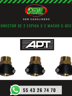 CONECTOR DE 2 ESPIGA X 2 MACHO C-DEST.