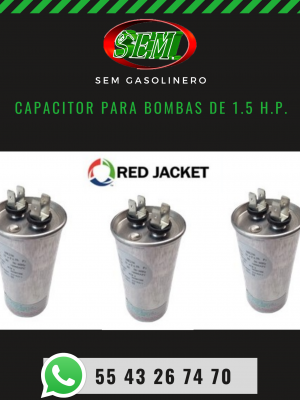 CAPACITOR PARA BOMBAS DE 1.5 H.P.