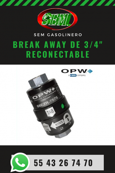 BREAK AWAY DE 3/4 RECONECTABLE