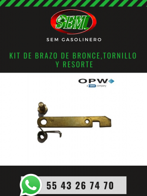 KIT DE BRAZO DE BRONCE TORNILLO Y RESORTE