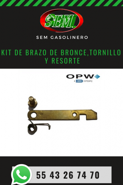 KIT DE BRAZO DE BRONCE TORNILLO Y RESORTE