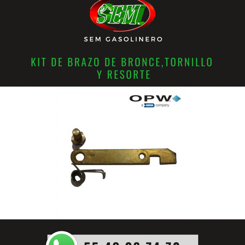 KIT DE BRAZO DE BRONCE TORNILLO Y RESORTE