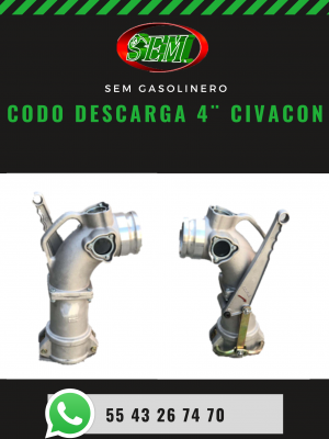 CODO DE DESCARGA 4´´ CIVACON