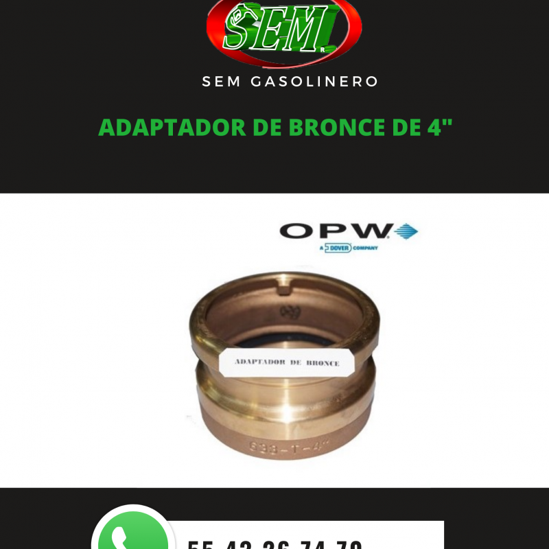 ADAPTADOR DE BRONCE DE 4