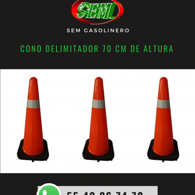 CONO DELIMITADOR 70 CM DE ALTURA