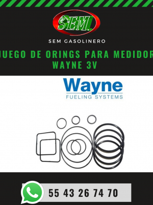 JUEGO DE ORINGS PARA MEDIDOR WAYNE 3V