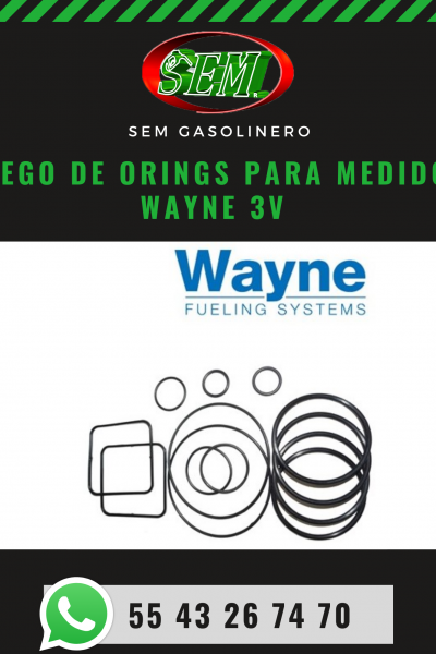 JUEGO DE ORINGS PARA MEDIDOR WAYNE 3V