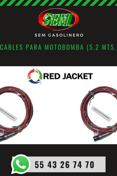 CABLES PARA MOTOBOMBA (5.2 MTS.)