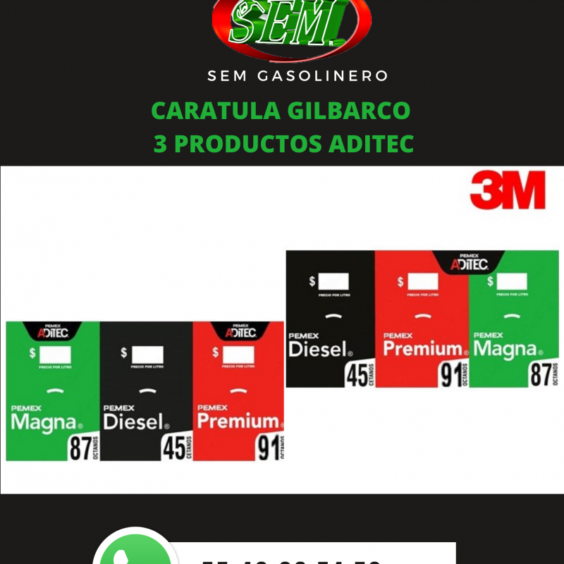 CARATULA GILBARCO 3 PRODUCTOS ADITEC