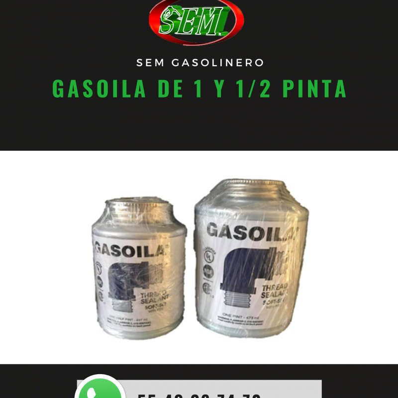 GASOLILA DE 1 Y 1/2 PINTA