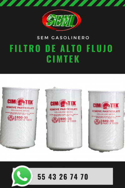 FILTRO DE ALTO FLUJO CIMTEK