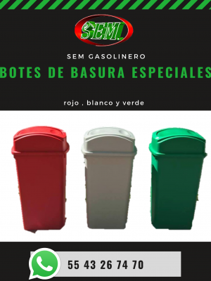 botes de basura especiales