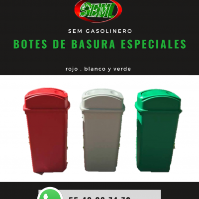 botes de basura especiales