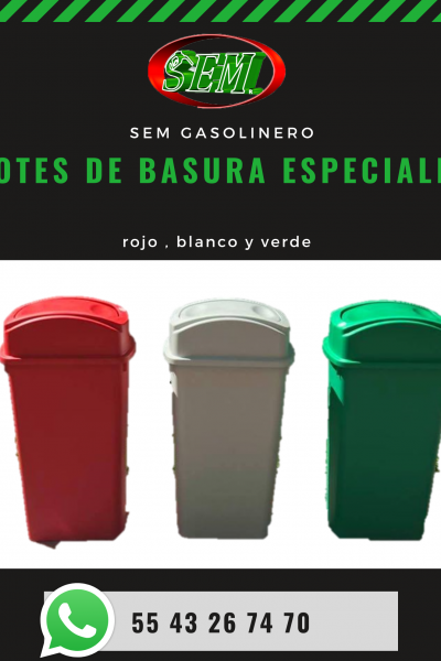 botes de basura especiales