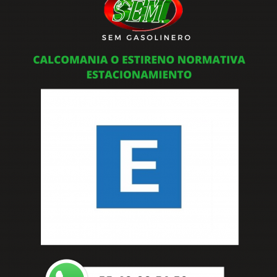 CALCOMANIA O ESTIRENO ESTACIONAMIENTO