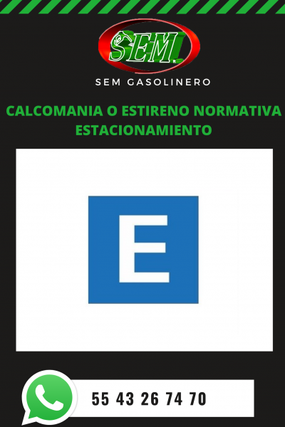 CALCOMANIA O ESTIRENO ESTACIONAMIENTO