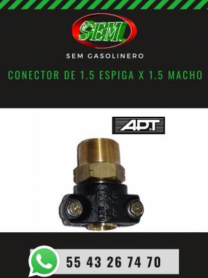 CONECTOR DE 1.5 ESPIGA X 1.5 MACHO