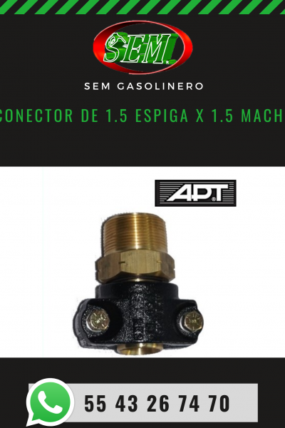 CONECTOR DE 1.5 ESPIGA X 1.5 MACHO