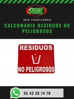 CALCOMANIA RESIDUOS NO PELIGROSOS