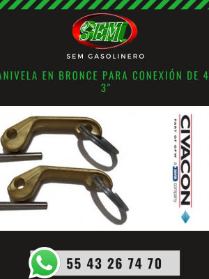 MANIVELA EN BRONCE PARA CONEXIÓN DE 4_ Y 3_