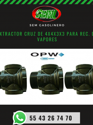 EXTRACTOR CRUZ DE 4X4X3X3 PARA REC. DE VAPORES