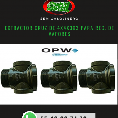 EXTRACTOR CRUZ DE 4X4X3X3 PARA REC. DE VAPORES