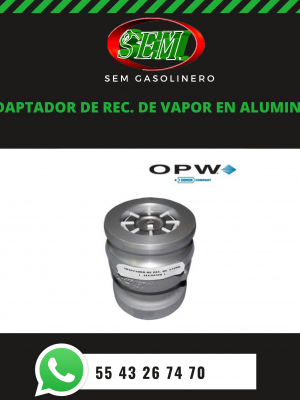 ADAPTADOR DE REC. DE VAPOR EN ALUMINIO