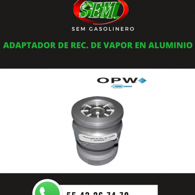 ADAPTADOR DE REC. DE VAPOR EN ALUMINIO