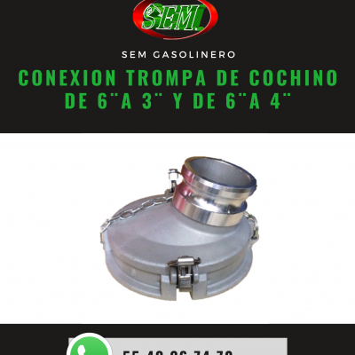 CONEXION TROMPA DE COCHINO DE 6¨A 3¨ Y DE 6¨A 4¨