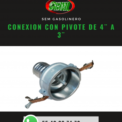 CONEXION CON PIVOTE DE 4¨ a 3¨