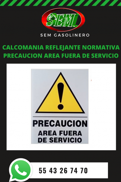 CALCOMANIA PRECAUCION