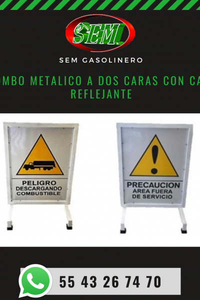 BIOMBO METALICO A DOS CARAS CON CALC. REFLEJANTE