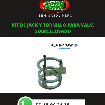 KIT DE JACK Y TORNILLO PARA VALV. SOBRELLENADO